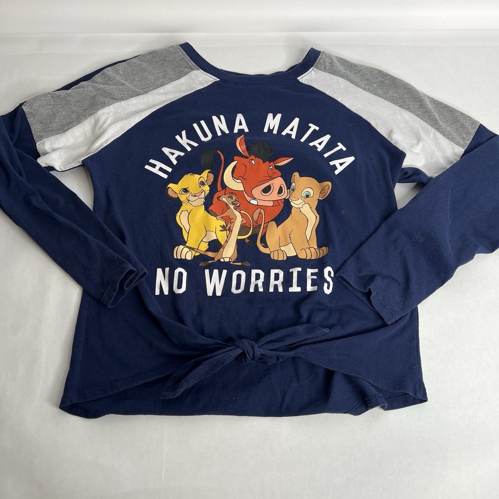 Disney The Lion King Women's XS Navy Hakuna Matata Simba‎ Nala Timon Pumba Shirt